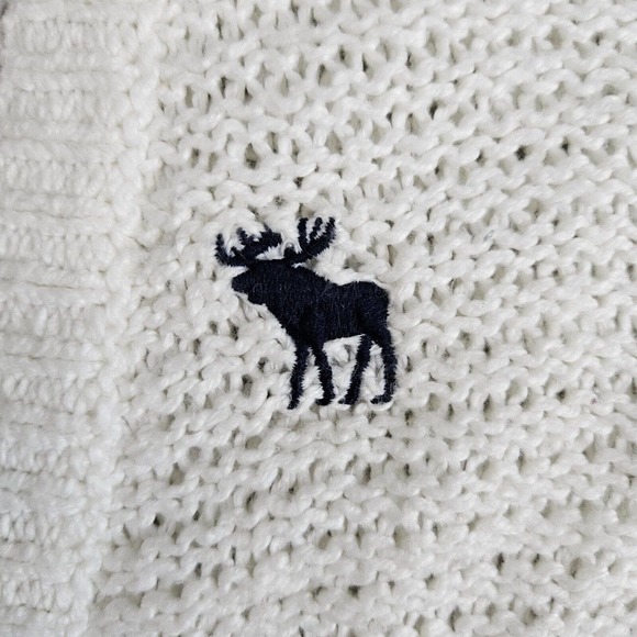 Abercrombie & Fitch Kids Knit Cardigan Cotton Blend Pockets Pockets Size M - Picture 10 of 13